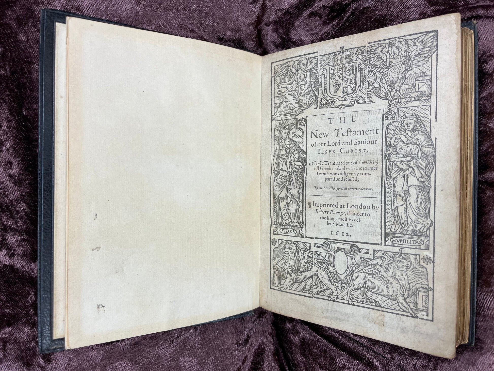 1612 Quarto Fine First Edition King James New Testament With Scottish Provenance E.T. Rare Books