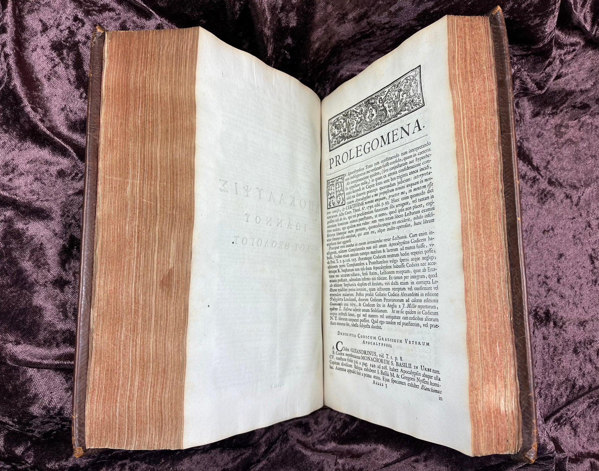 1752 Folio First Edition Greek New Testament With Robert Estiennes Text, Wettsteins Criticism, and a Syriac Version of Saint Clements Epistles E.T. Rare Books
