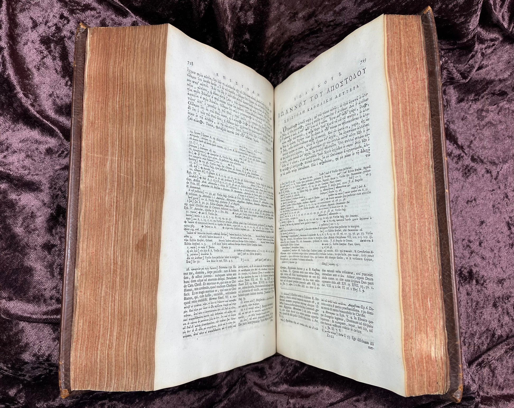 1752 Folio First Edition Greek New Testament With Robert Estiennes Text, Wettsteins Criticism, and a Syriac Version of Saint Clements Epistles E.T. Rare Books