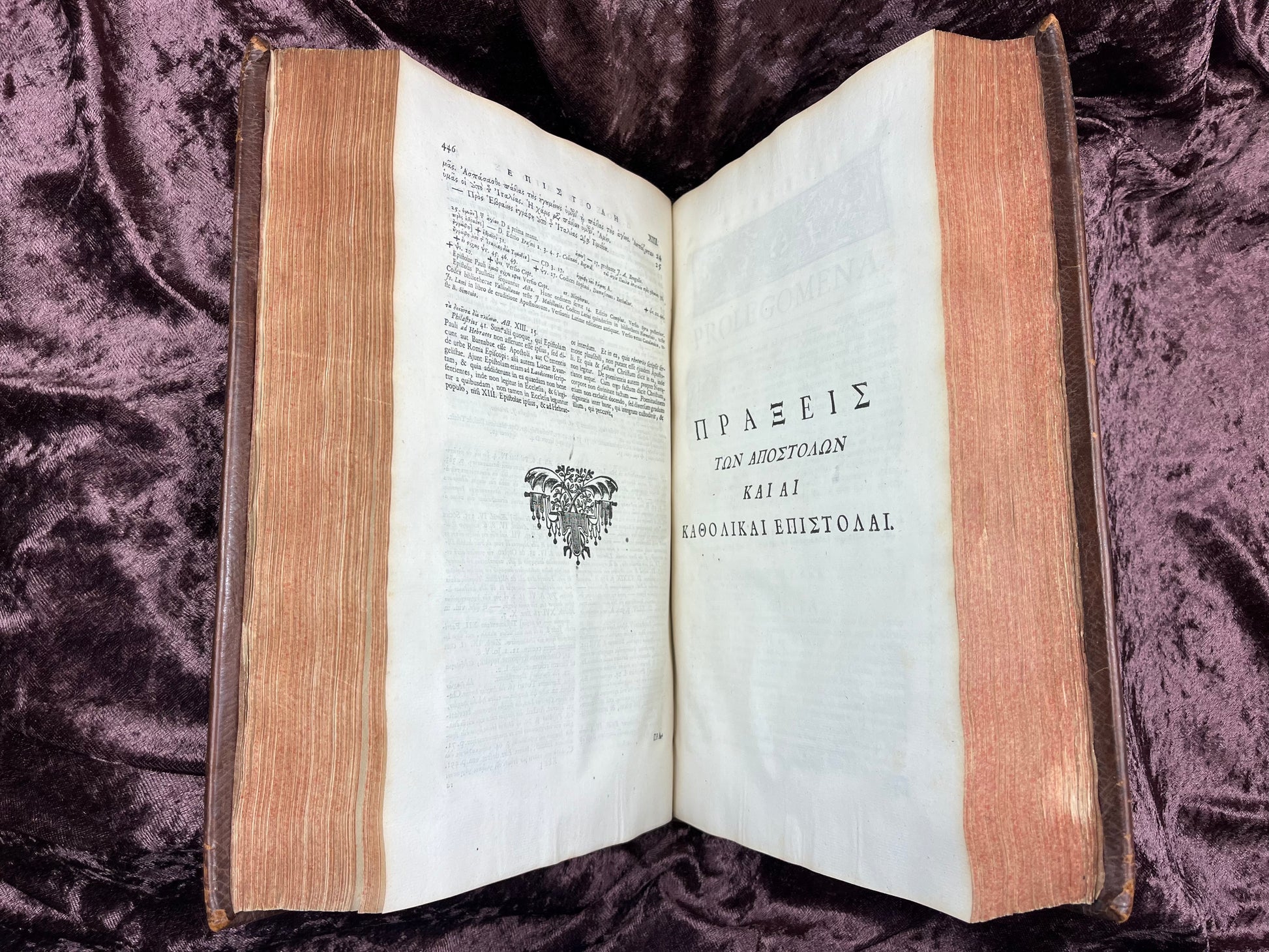 1752 Folio First Edition Greek New Testament With Robert Estiennes Text, Wettsteins Criticism, and a Syriac Version of Saint Clements Epistles E.T. Rare Books