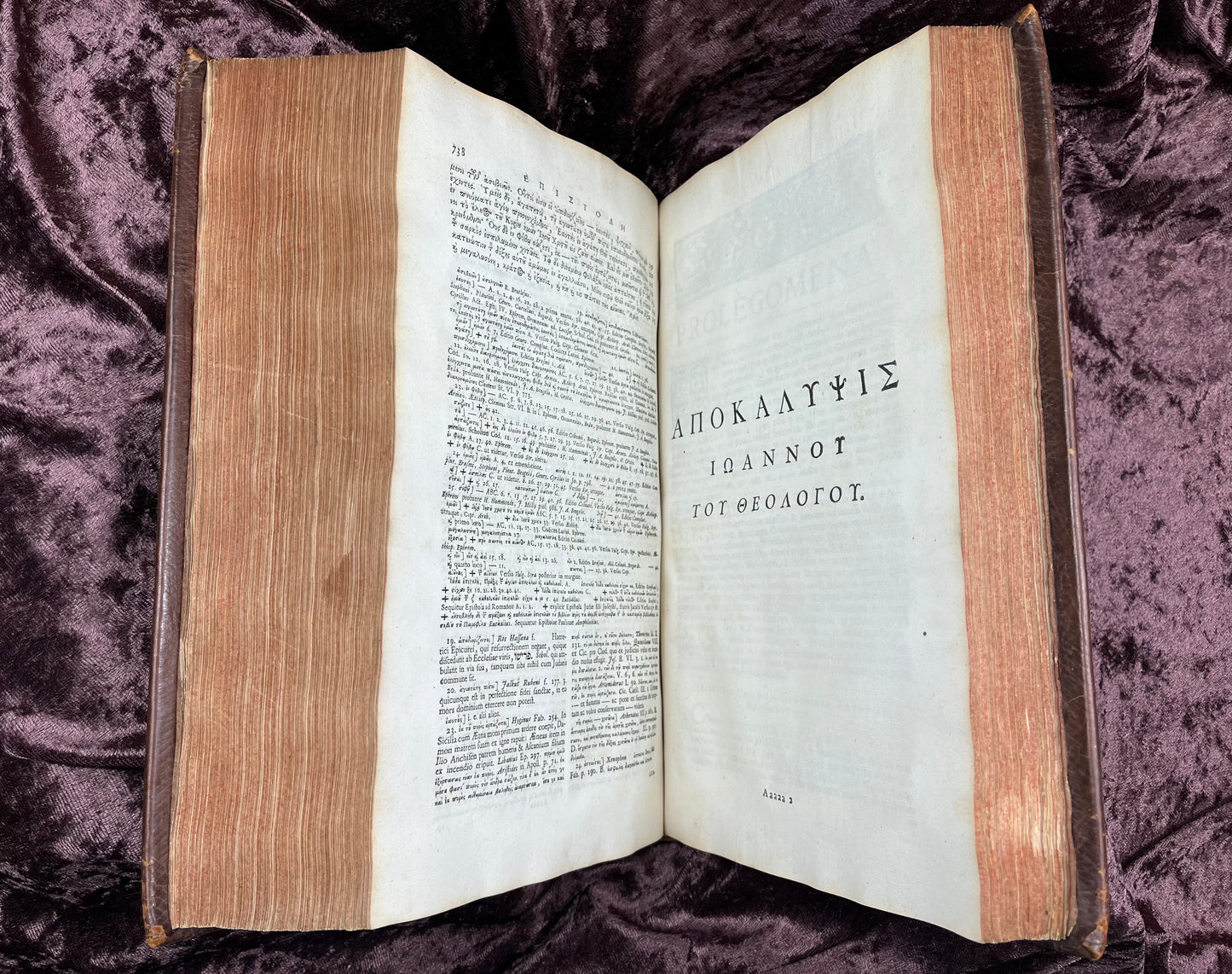 1752 Folio First Edition Greek New Testament With Robert Estiennes Text, Wettsteins Criticism, and a Syriac Version of Saint Clements Epistles E.T. Rare Books