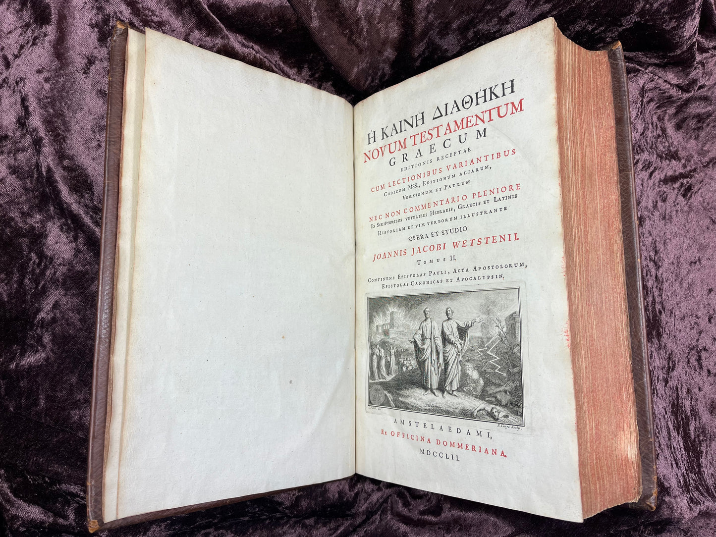 1752 Folio First Edition Greek New Testament With Robert Estiennes Text, Wettsteins Criticism, and a Syriac Version of Saint Clements Epistles E.T. Rare Books
