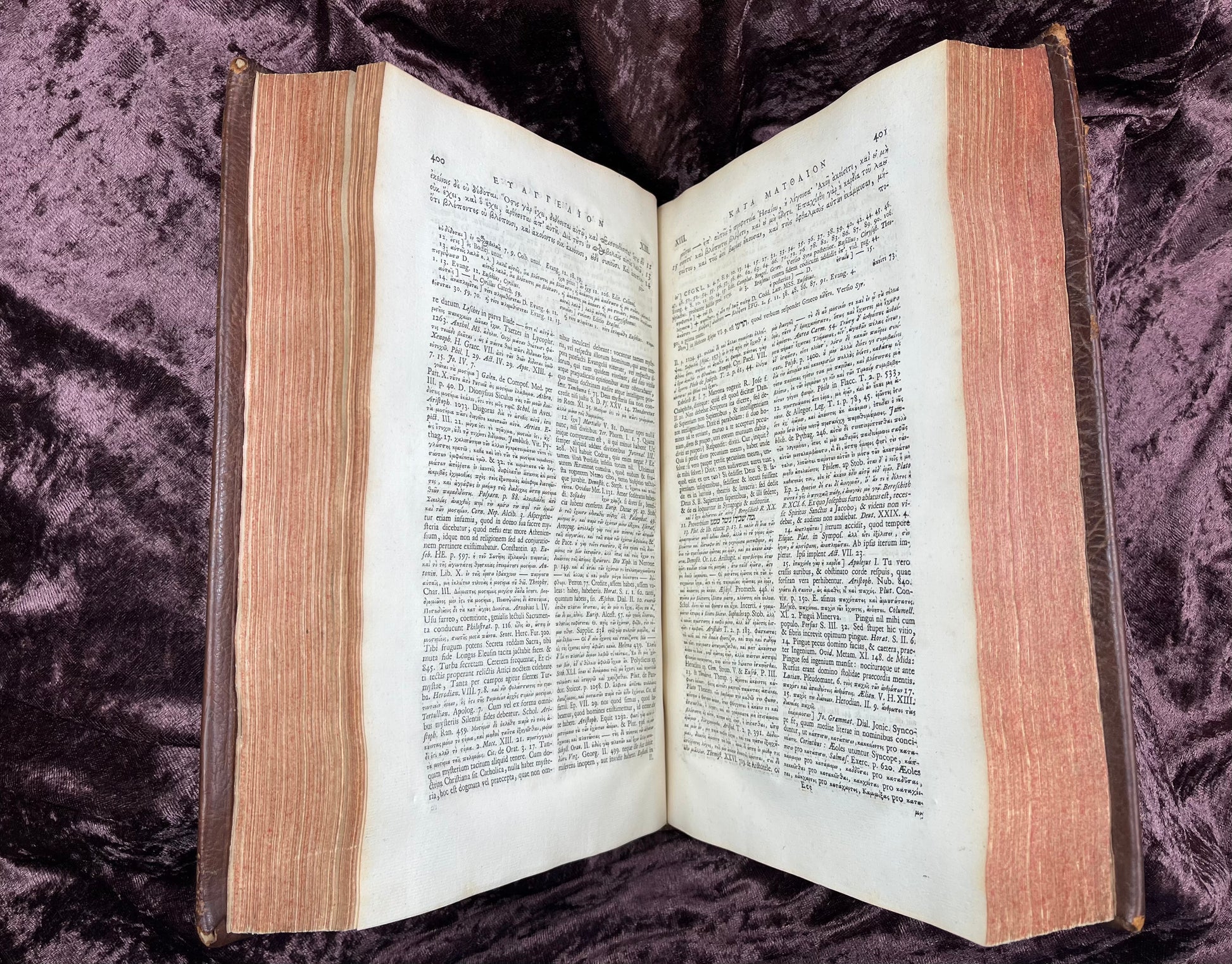1752 Folio First Edition Greek New Testament With Robert Estiennes Text, Wettsteins Criticism, and a Syriac Version of Saint Clements Epistles E.T. Rare Books