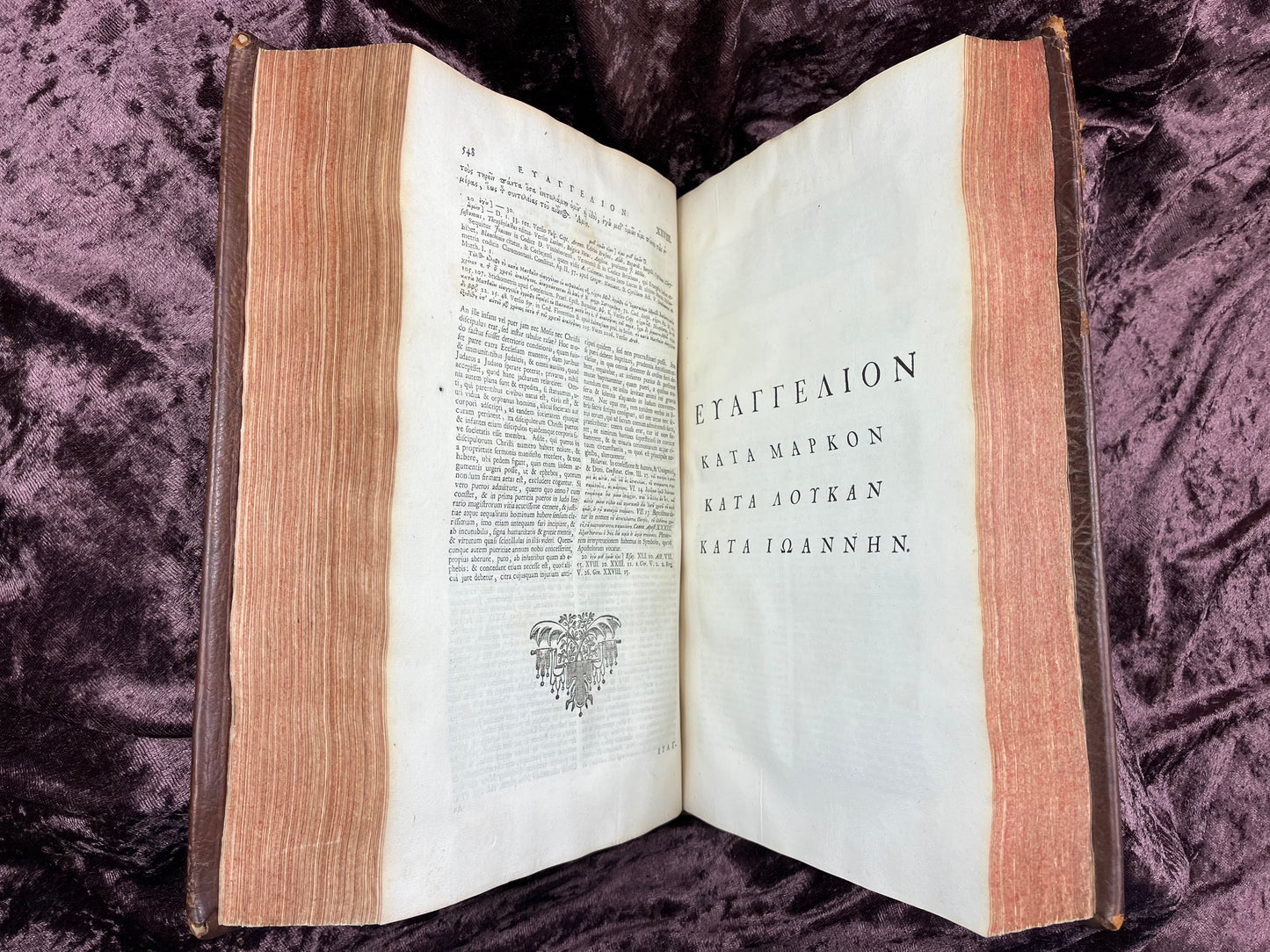 1752 Folio First Edition Greek New Testament With Robert Estiennes Text, Wettsteins Criticism, and a Syriac Version of Saint Clements Epistles E.T. Rare Books