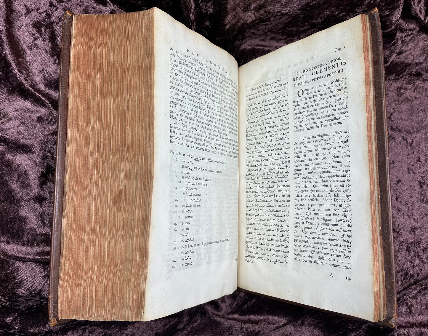 1752 Folio First Edition Greek New Testament With Robert Estiennes Text, Wettsteins Criticism, and a Syriac Version of Saint Clements Epistles E.T. Rare Books