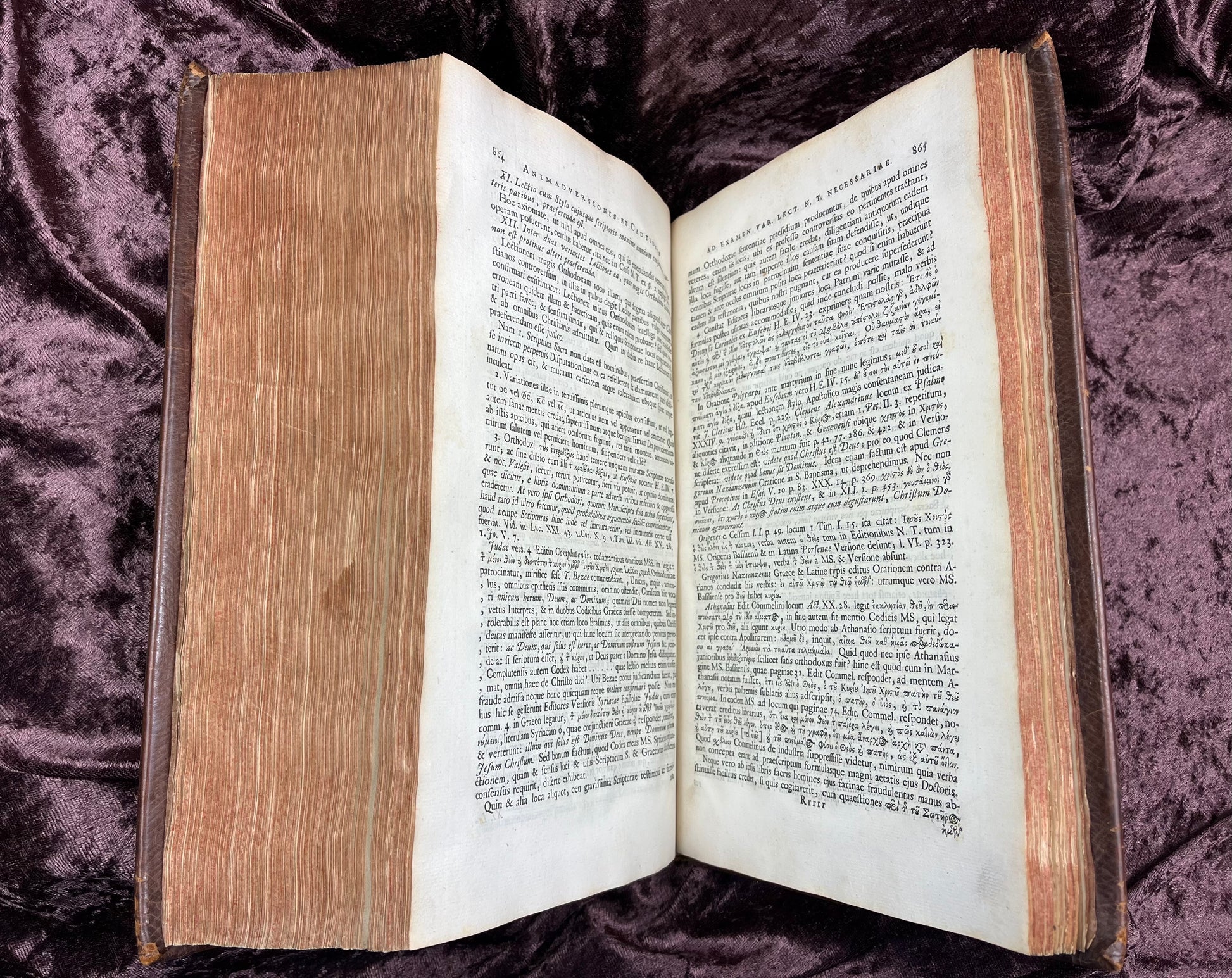 1752 Folio First Edition Greek New Testament With Robert Estiennes Text, Wettsteins Criticism, and a Syriac Version of Saint Clements Epistles E.T. Rare Books