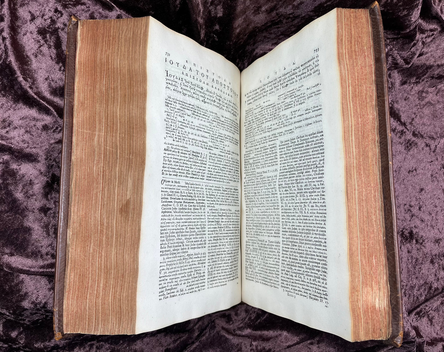 1752 Folio First Edition Greek New Testament With Robert Estiennes Text, Wettsteins Criticism, and a Syriac Version of Saint Clements Epistles E.T. Rare Books