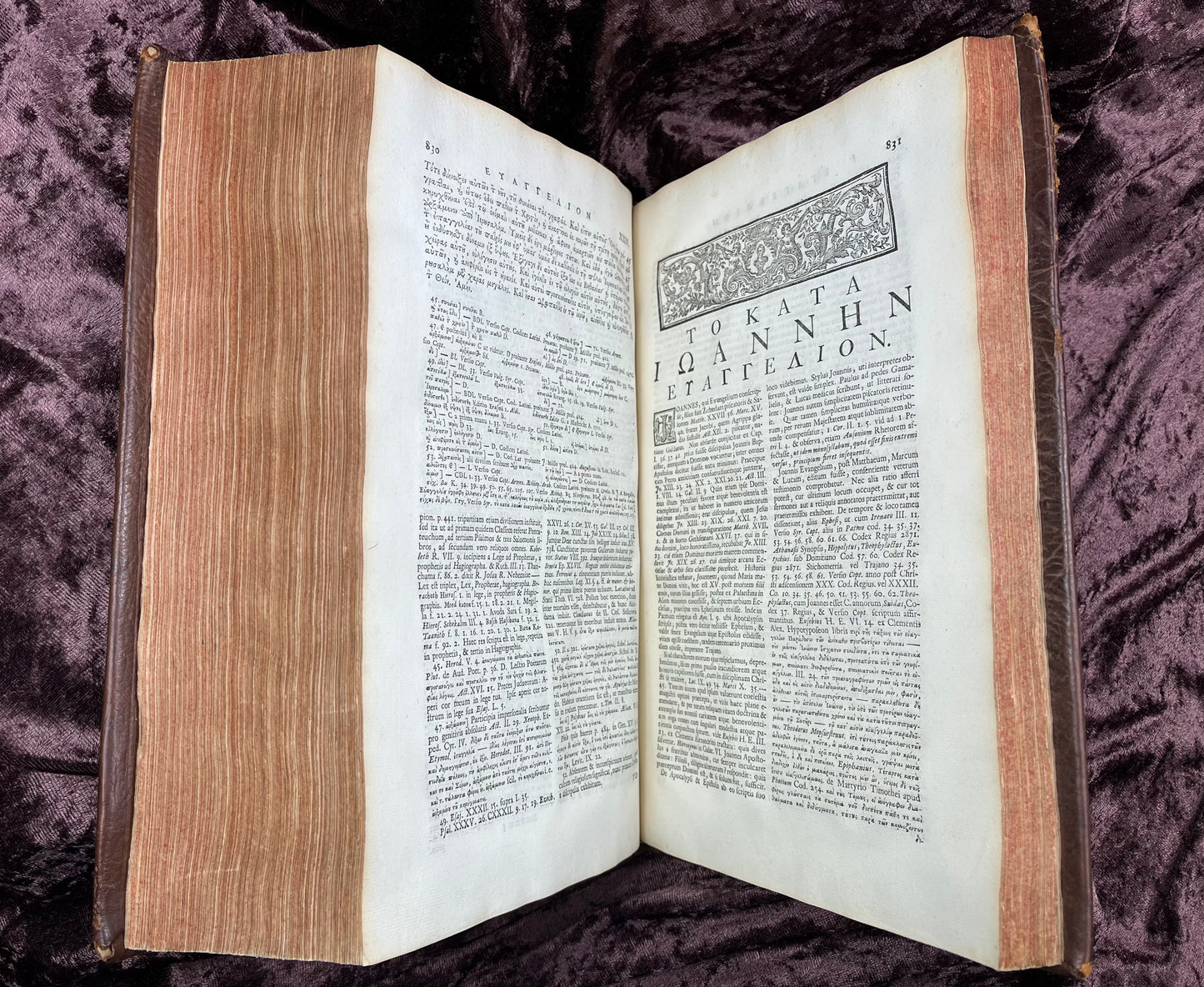 1752 Folio First Edition Greek New Testament With Robert Estiennes Text, Wettsteins Criticism, and a Syriac Version of Saint Clements Epistles E.T. Rare Books