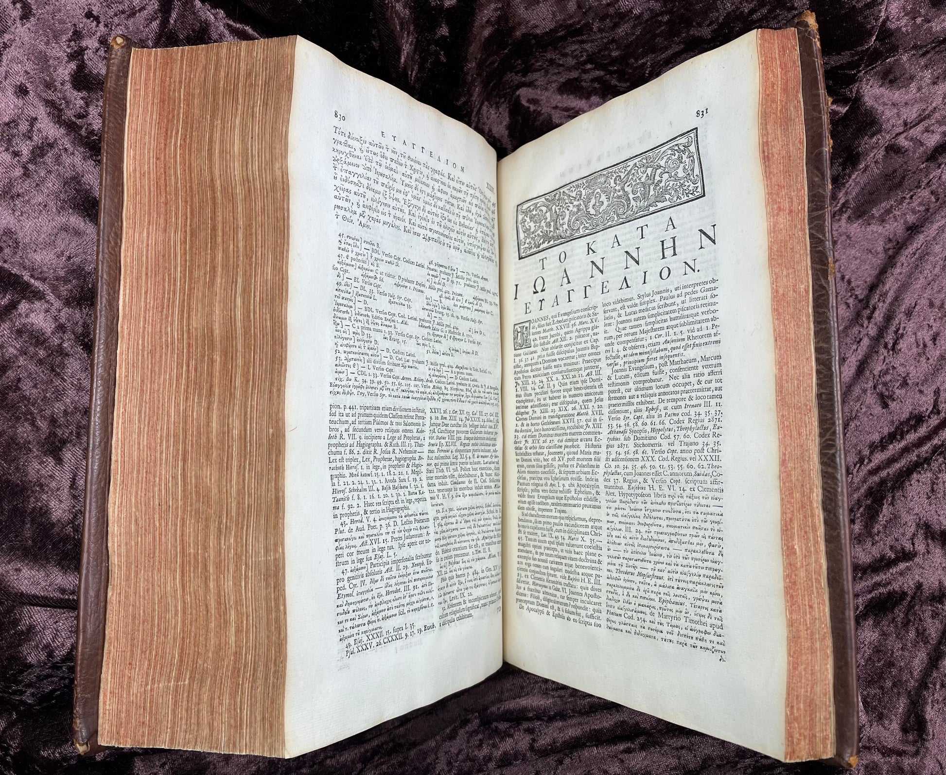 1752 Folio First Edition Greek New Testament With Robert Estiennes Text, Wettsteins Criticism, and a Syriac Version of Saint Clements Epistles E.T. Rare Books
