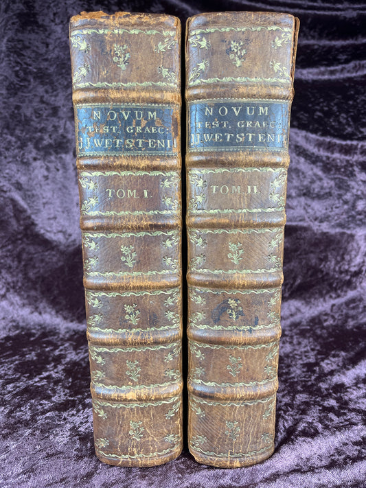 1752 Folio First Edition Greek New Testament With Robert Estiennes Text, Wettsteins Criticism, and a Syriac Version of Saint Clements Epistles E.T. Rare Books