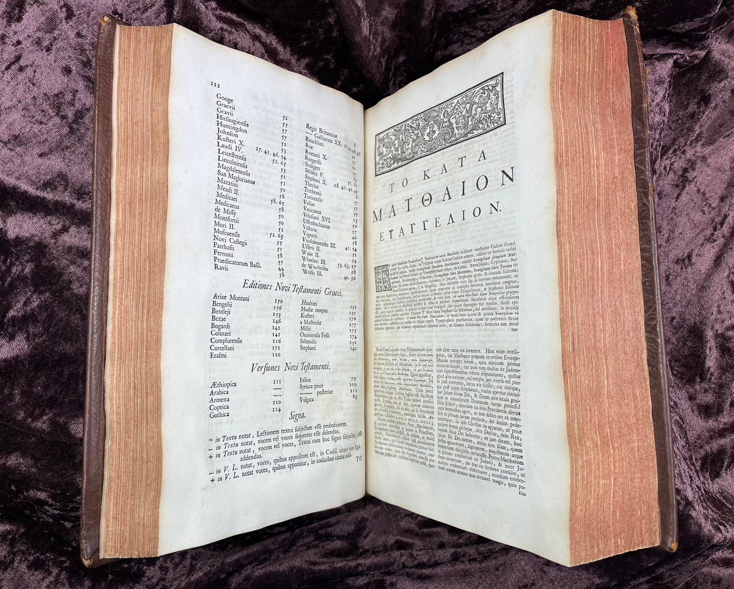 1752 Folio First Edition Greek New Testament With Robert Estiennes Text, Wettsteins Criticism, and a Syriac Version of Saint Clements Epistles E.T. Rare Books