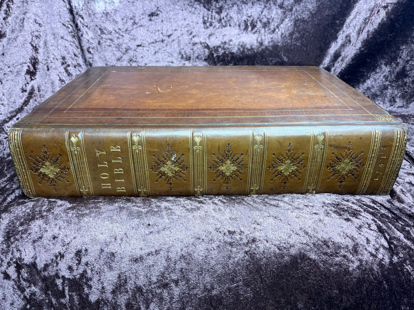 1751 Folio First Edition King James Bible Printed By Thomas Baskett-Bound With 16 Extra Illustrations And Was Once Owned By George Barclay Of Burford Lodge