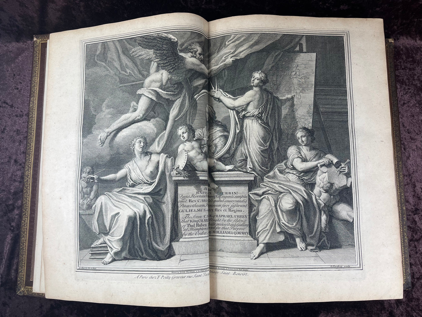 1751 Folio First Edition King James Bible Printed By Thomas Baskett-Bound With 16 Extra Illustrations And Was Once Owned By George Barclay Of Burford Lodge