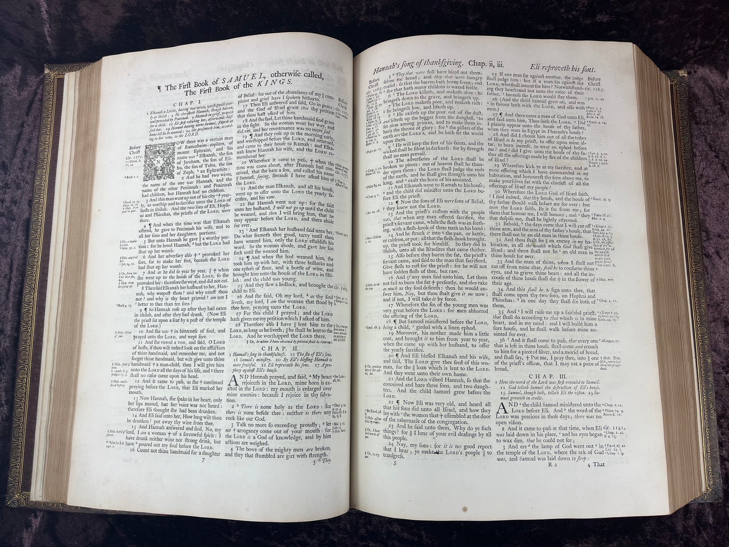 1751 Folio First Edition King James Bible Printed By Thomas Baskett-Bound With 16 Extra Illustrations And Was Once Owned By George Barclay Of Burford Lodge