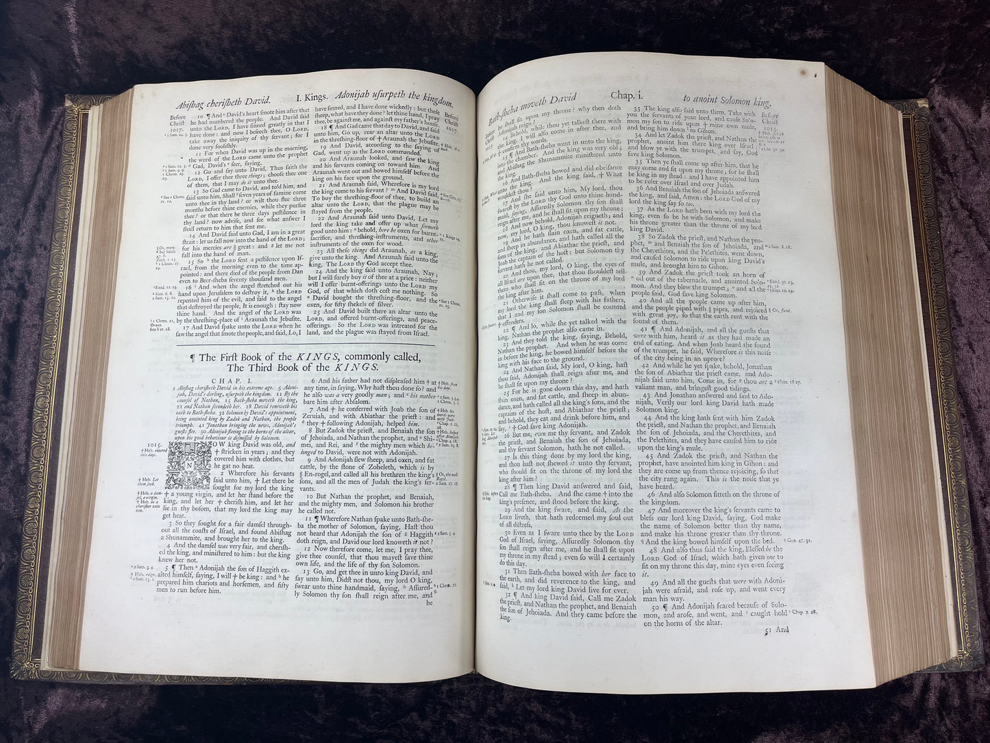 1751 Folio First Edition King James Bible Printed By Thomas Baskett-Bound With 16 Extra Illustrations And Was Once Owned By George Barclay Of Burford Lodge