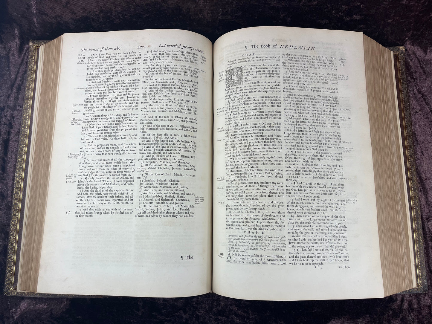 1751 Folio First Edition King James Bible Printed By Thomas Baskett-Bound With 16 Extra Illustrations And Was Once Owned By George Barclay Of Burford Lodge