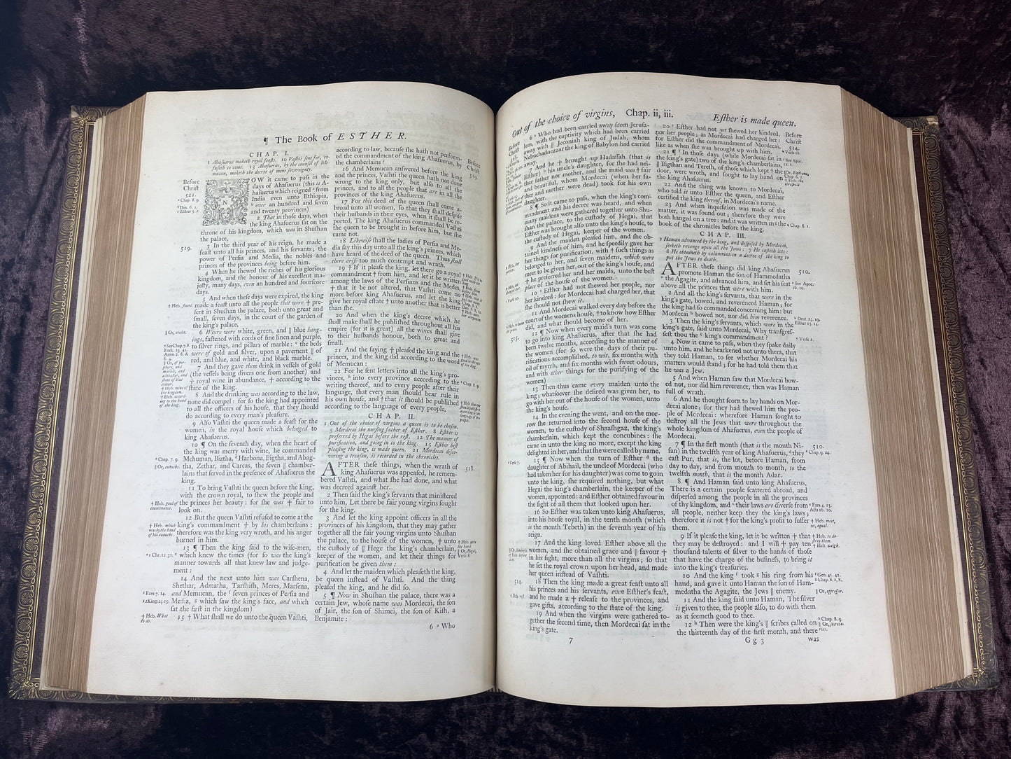1751 Folio First Edition King James Bible Printed By Thomas Baskett-Bound With 16 Extra Illustrations And Was Once Owned By George Barclay Of Burford Lodge