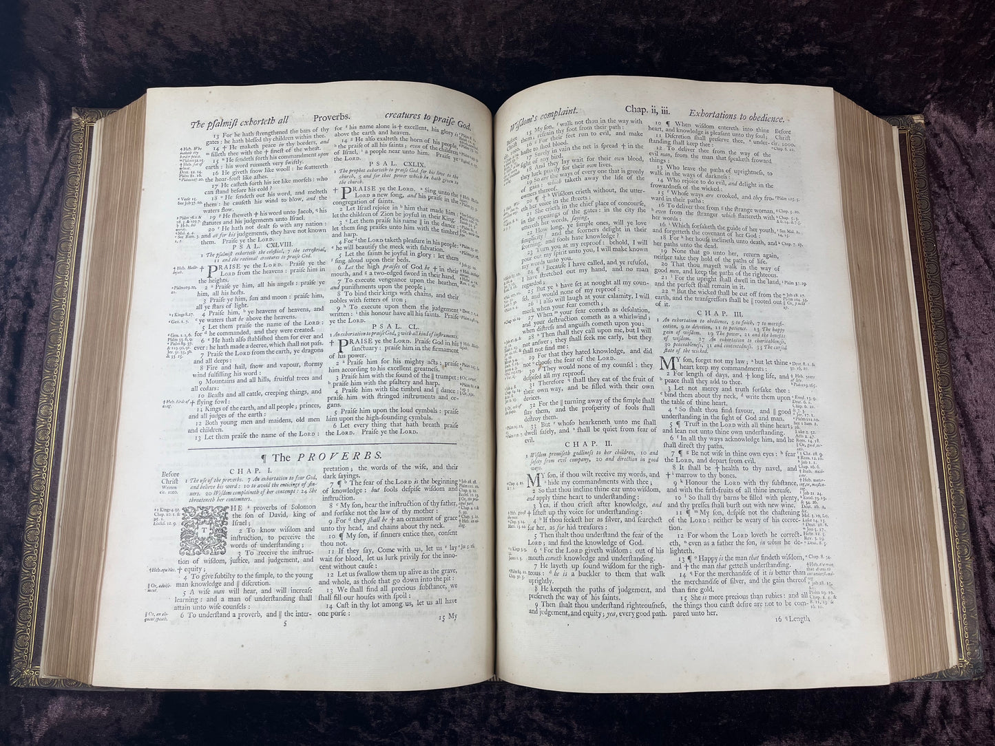 1751 Folio First Edition King James Bible Printed By Thomas Baskett-Bound With 16 Extra Illustrations And Was Once Owned By George Barclay Of Burford Lodge