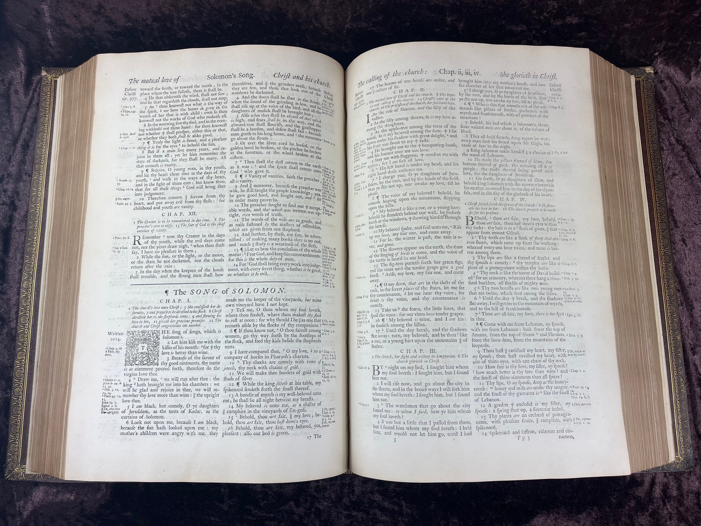 1751 Folio First Edition King James Bible Printed By Thomas Baskett-Bound With 16 Extra Illustrations And Was Once Owned By George Barclay Of Burford Lodge