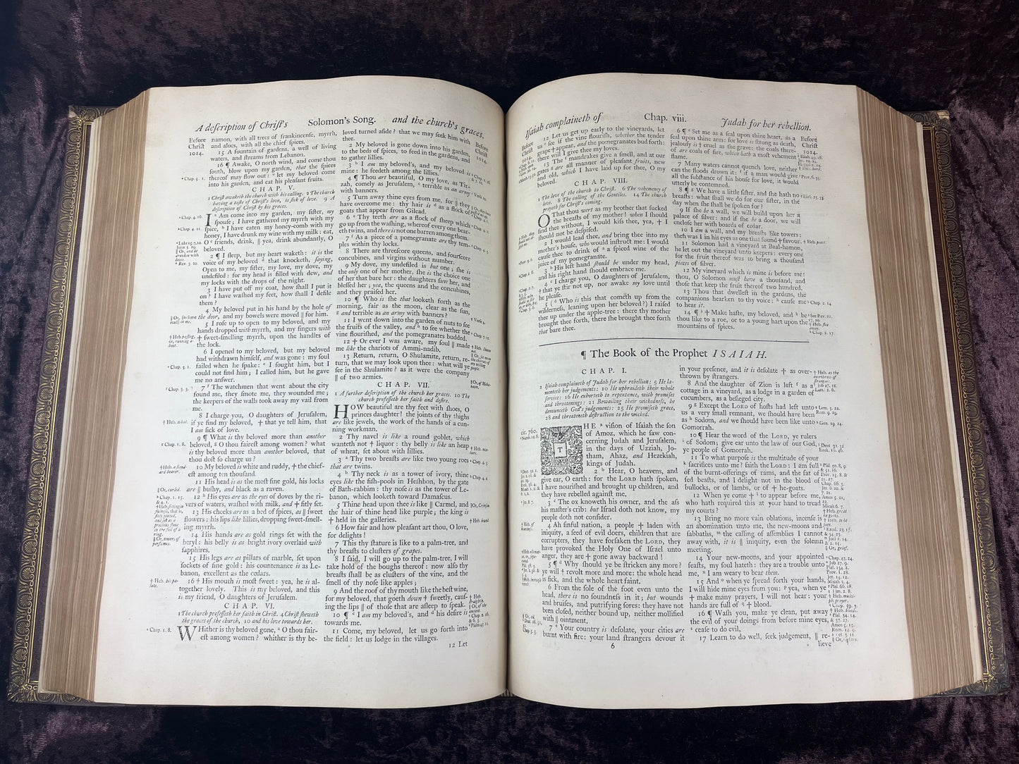 1751 Folio First Edition King James Bible Printed By Thomas Baskett-Bound With 16 Extra Illustrations And Was Once Owned By George Barclay Of Burford Lodge