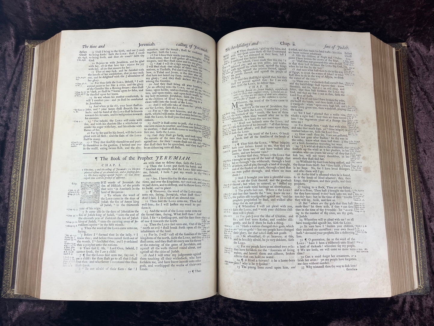 1751 Folio First Edition King James Bible Printed By Thomas Baskett-Bound With 16 Extra Illustrations And Was Once Owned By George Barclay Of Burford Lodge