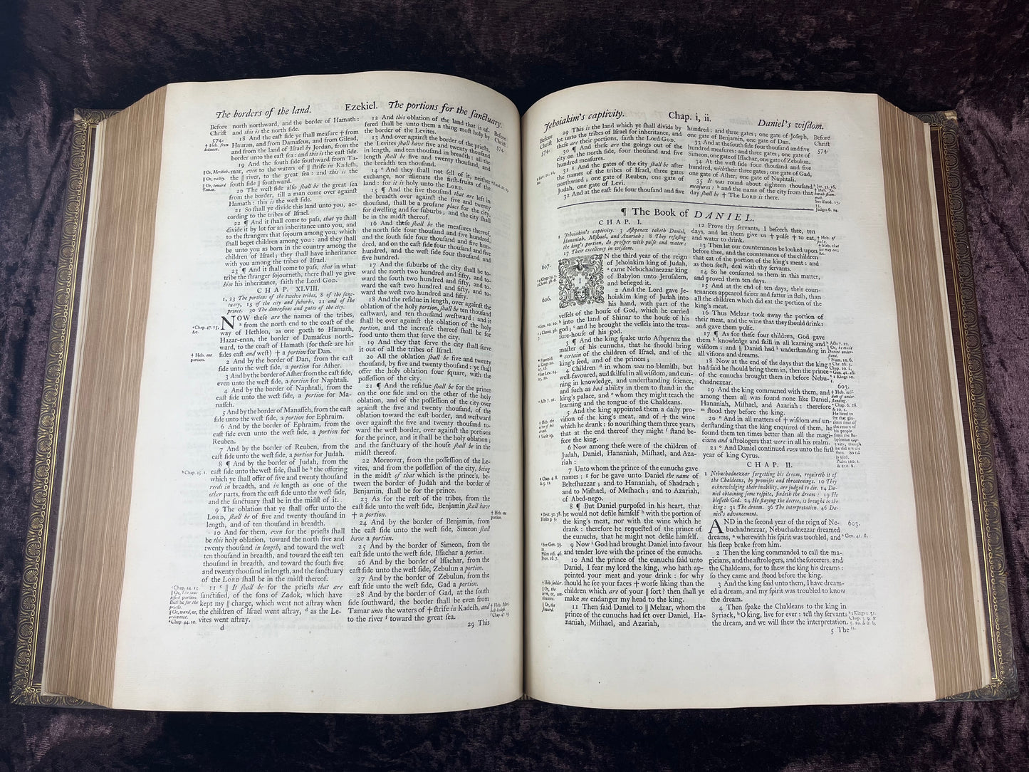 1751 Folio First Edition King James Bible Printed By Thomas Baskett-Bound With 16 Extra Illustrations And Was Once Owned By George Barclay Of Burford Lodge