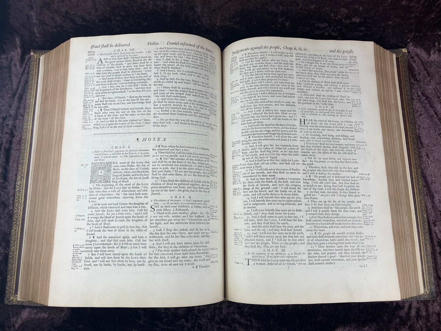 1751 Folio First Edition King James Bible Printed By Thomas Baskett-Bound With 16 Extra Illustrations And Was Once Owned By George Barclay Of Burford Lodge