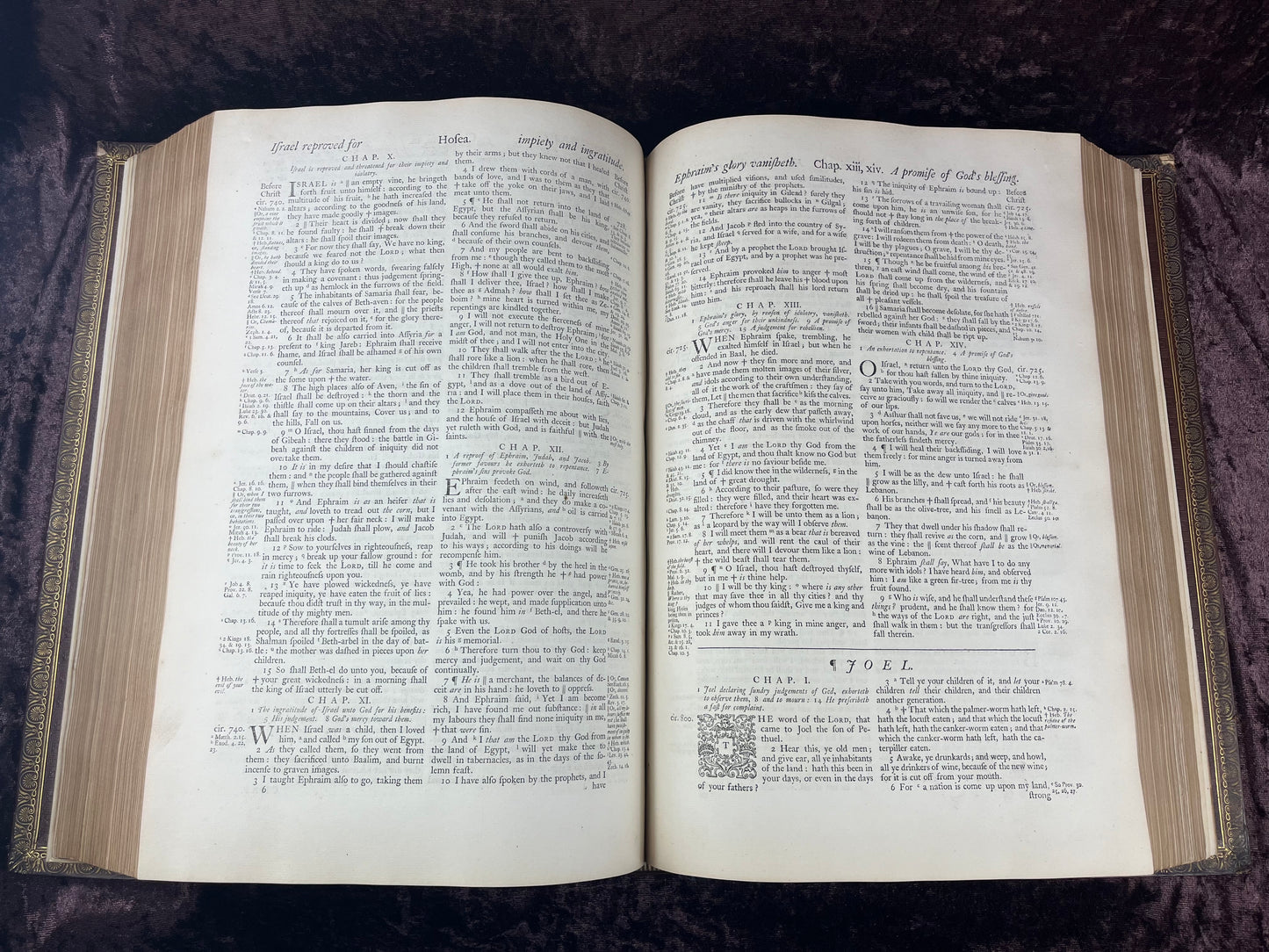 1751 Folio First Edition King James Bible Printed By Thomas Baskett-Bound With 16 Extra Illustrations And Was Once Owned By George Barclay Of Burford Lodge