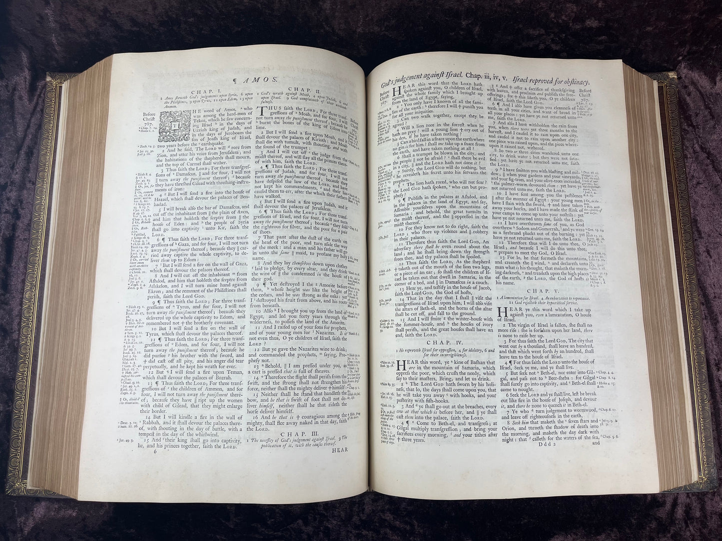 1751 Folio First Edition King James Bible Printed By Thomas Baskett-Bound With 16 Extra Illustrations And Was Once Owned By George Barclay Of Burford Lodge