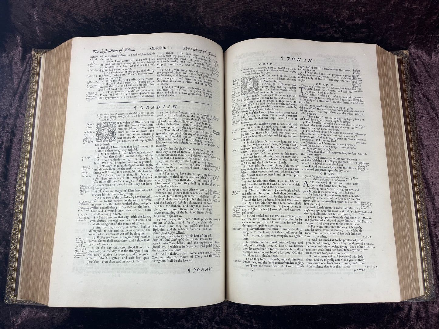 1751 Folio First Edition King James Bible Printed By Thomas Baskett-Bound With 16 Extra Illustrations And Was Once Owned By George Barclay Of Burford Lodge