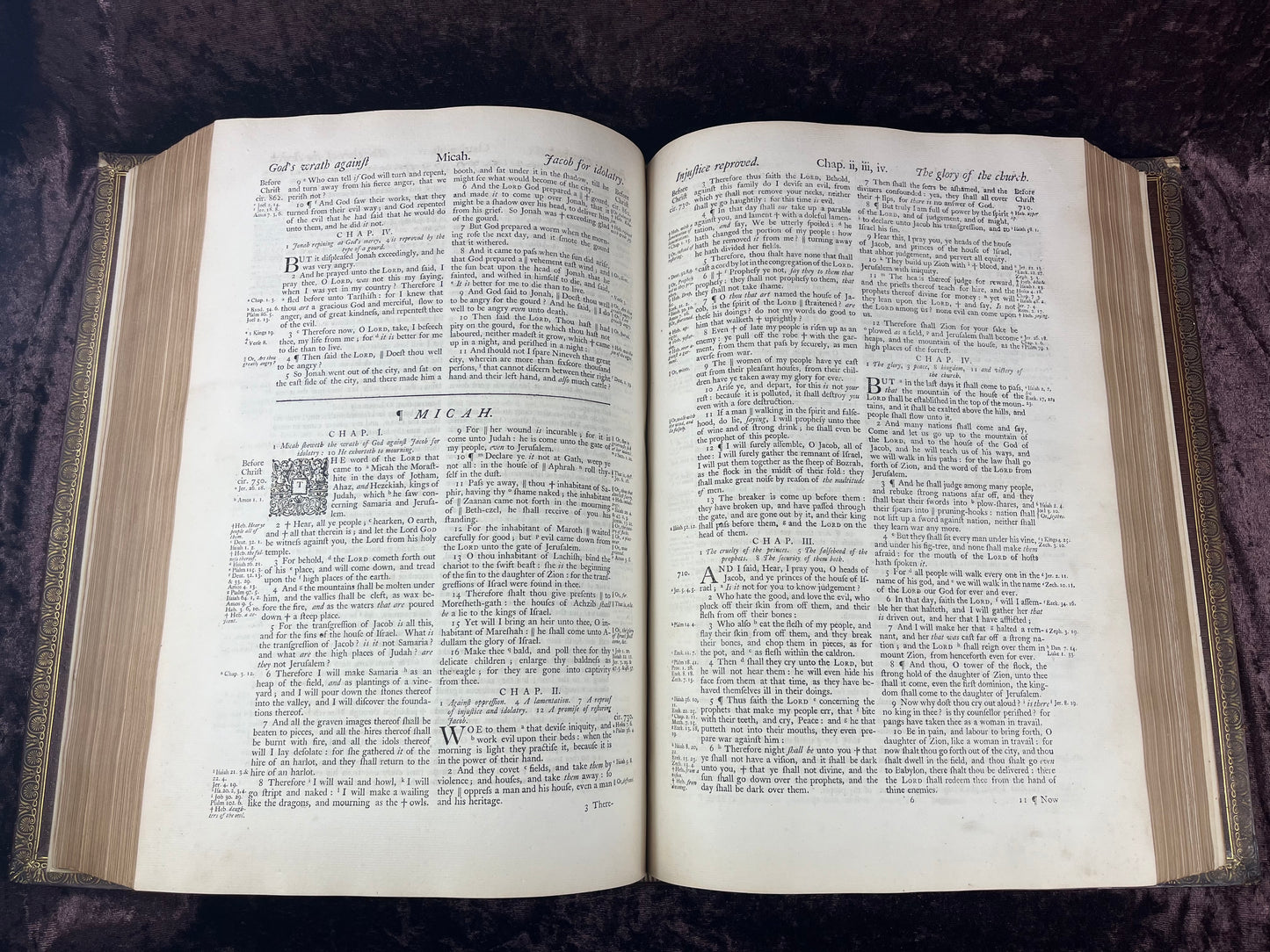 1751 Folio First Edition King James Bible Printed By Thomas Baskett-Bound With 16 Extra Illustrations And Was Once Owned By George Barclay Of Burford Lodge