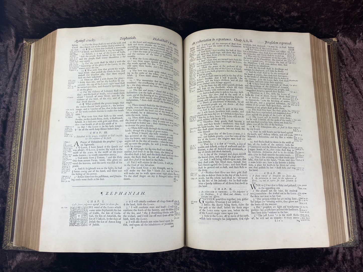 1751 Folio First Edition King James Bible Printed By Thomas Baskett-Bound With 16 Extra Illustrations And Was Once Owned By George Barclay Of Burford Lodge