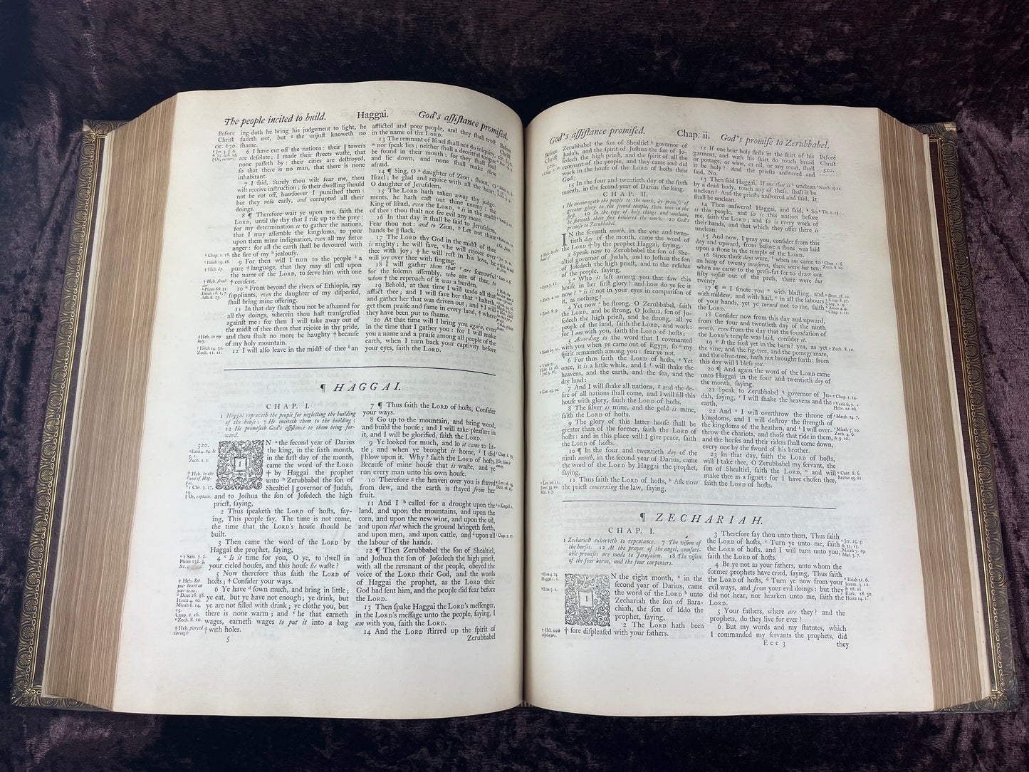 1751 Folio First Edition King James Bible Printed By Thomas Baskett-Bound With 16 Extra Illustrations And Was Once Owned By George Barclay Of Burford Lodge