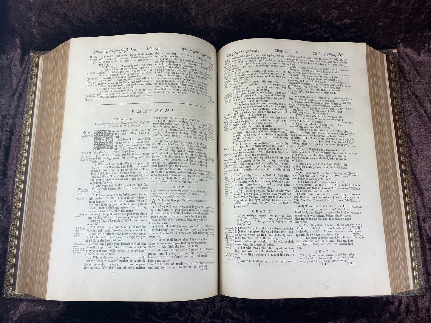 1751 Folio First Edition King James Bible Printed By Thomas Baskett-Bound With 16 Extra Illustrations And Was Once Owned By George Barclay Of Burford Lodge