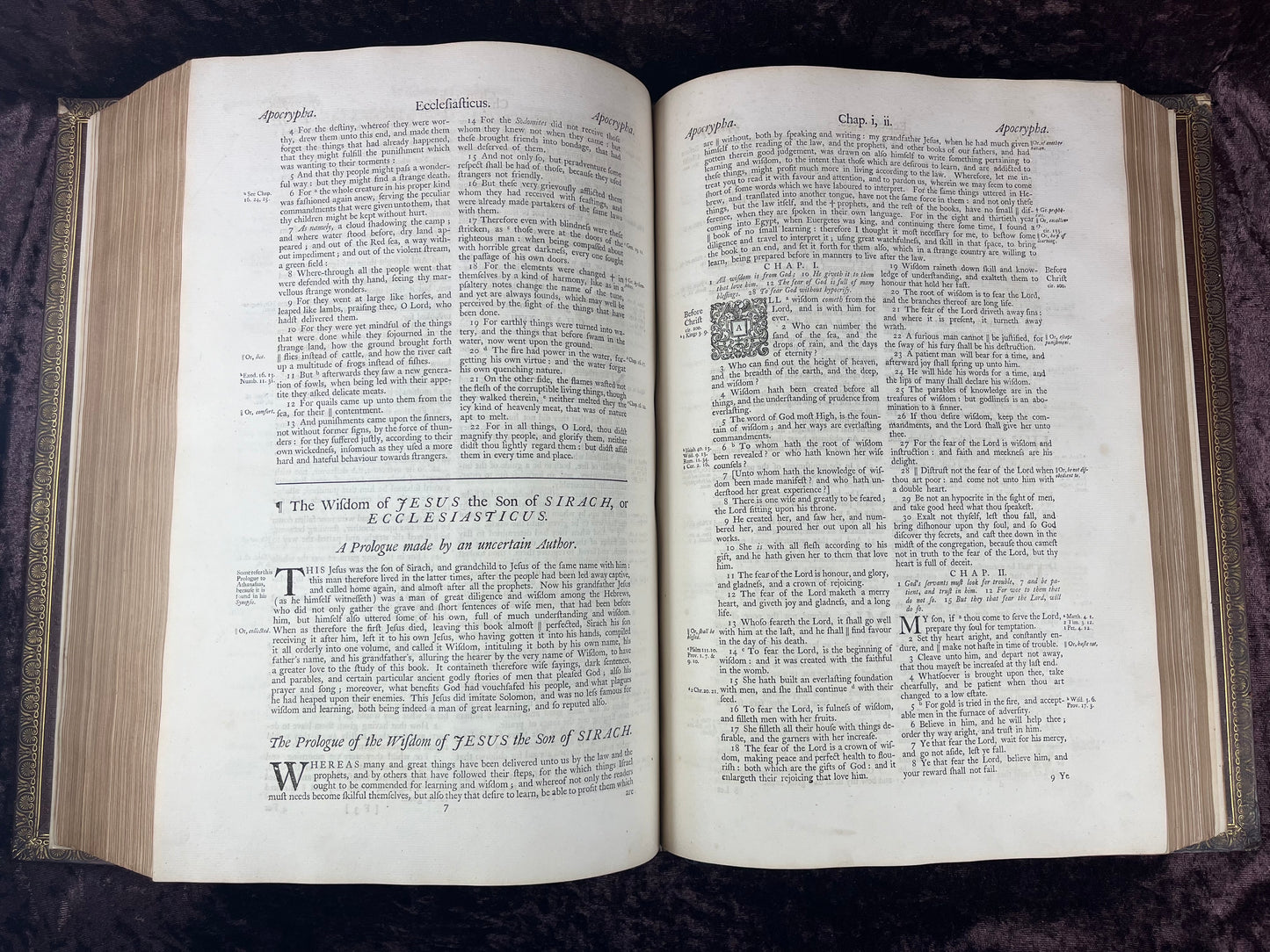 1751 Folio First Edition King James Bible Printed By Thomas Baskett-Bound With 16 Extra Illustrations And Was Once Owned By George Barclay Of Burford Lodge