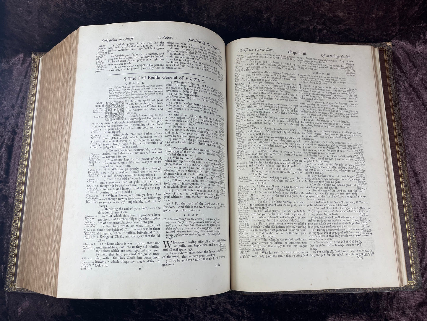 1751 Folio First Edition King James Bible Printed By Thomas Baskett-Bound With 16 Extra Illustrations And Was Once Owned By George Barclay Of Burford Lodge