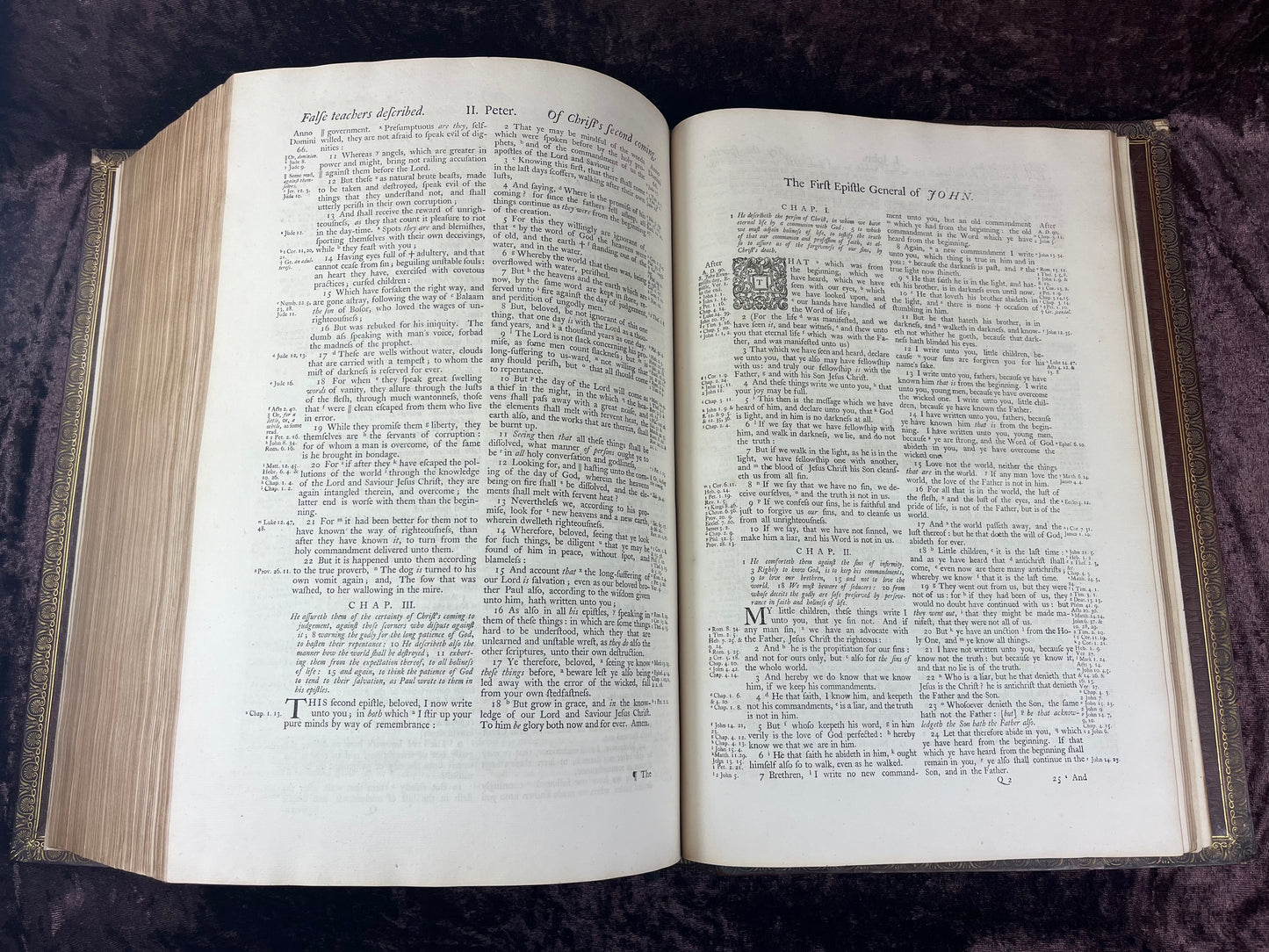 1751 Folio First Edition King James Bible Printed By Thomas Baskett-Bound With 16 Extra Illustrations And Was Once Owned By George Barclay Of Burford Lodge
