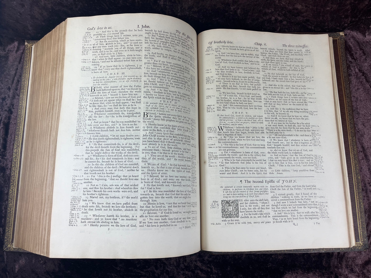 1751 Folio First Edition King James Bible Printed By Thomas Baskett-Bound With 16 Extra Illustrations And Was Once Owned By George Barclay Of Burford Lodge