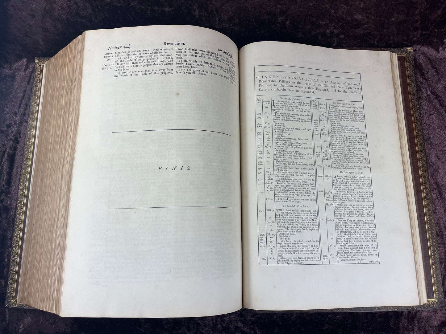 1751 Folio First Edition King James Bible Printed By Thomas Baskett-Bound With 16 Extra Illustrations And Was Once Owned By George Barclay Of Burford Lodge
