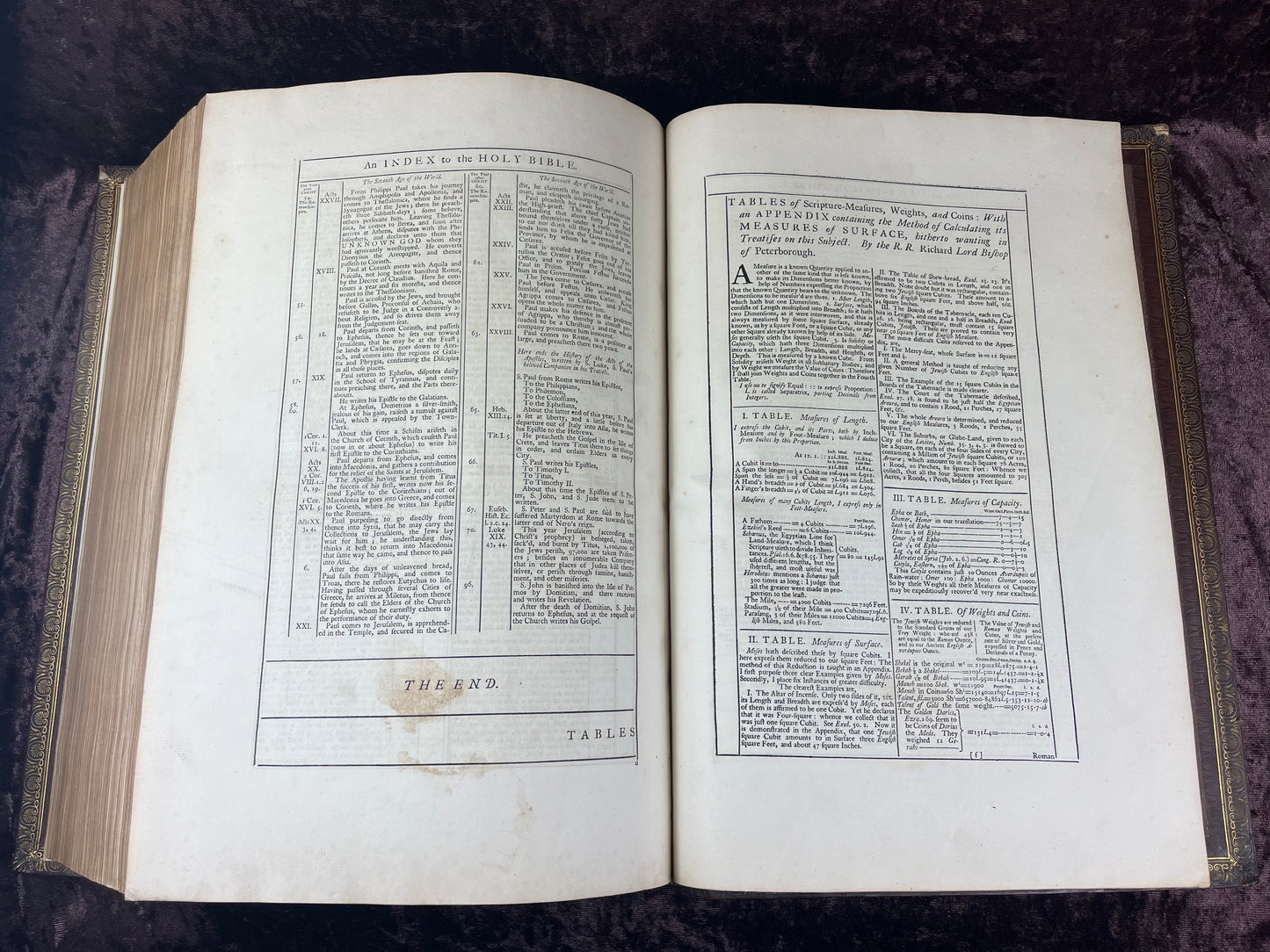 1751 Folio First Edition King James Bible Printed By Thomas Baskett-Bound With 16 Extra Illustrations And Was Once Owned By George Barclay Of Burford Lodge