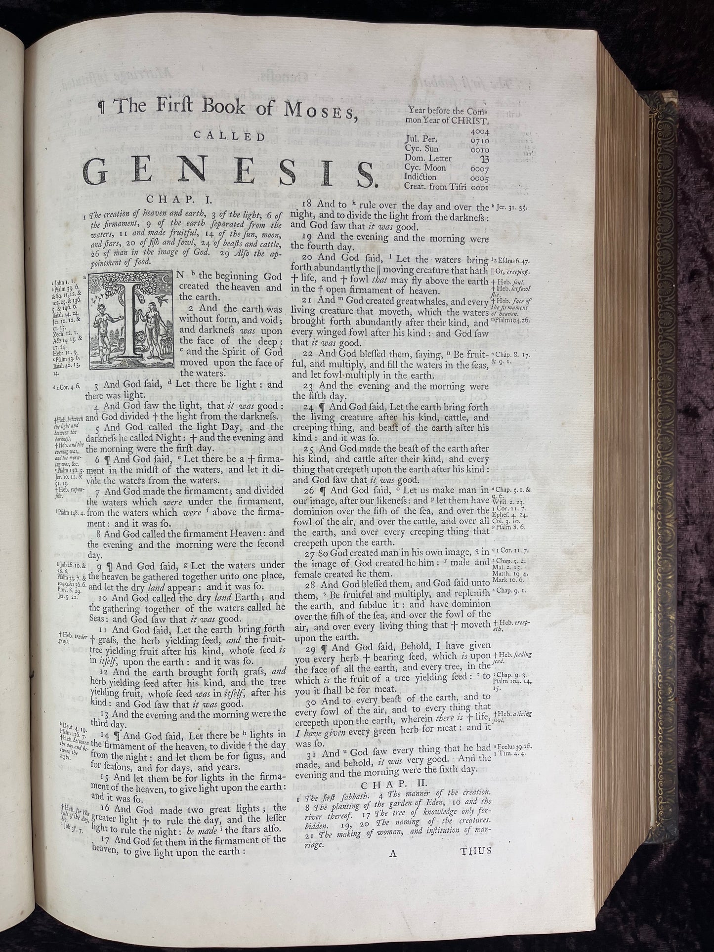 1751 Folio First Edition King James Bible Printed By Thomas Baskett-Bound With 16 Extra Illustrations And Was Once Owned By George Barclay Of Burford Lodge