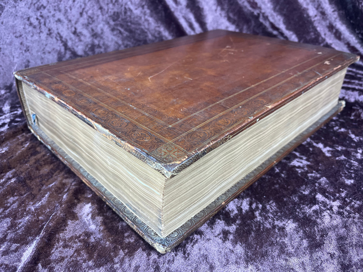 1751 Folio First Edition King James Bible Printed By Thomas Baskett-Bound With 16 Extra Illustrations And Was Once Owned By George Barclay Of Burford Lodge