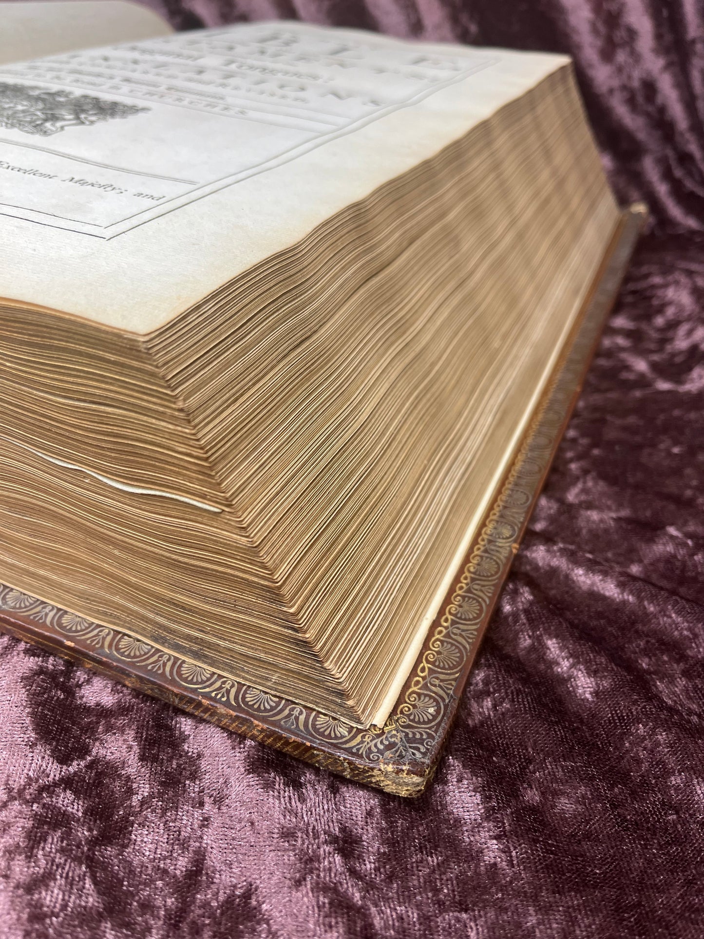 1751 Folio First Edition King James Bible Printed By Thomas Baskett-Bound With 16 Extra Illustrations And Was Once Owned By George Barclay Of Burford Lodge