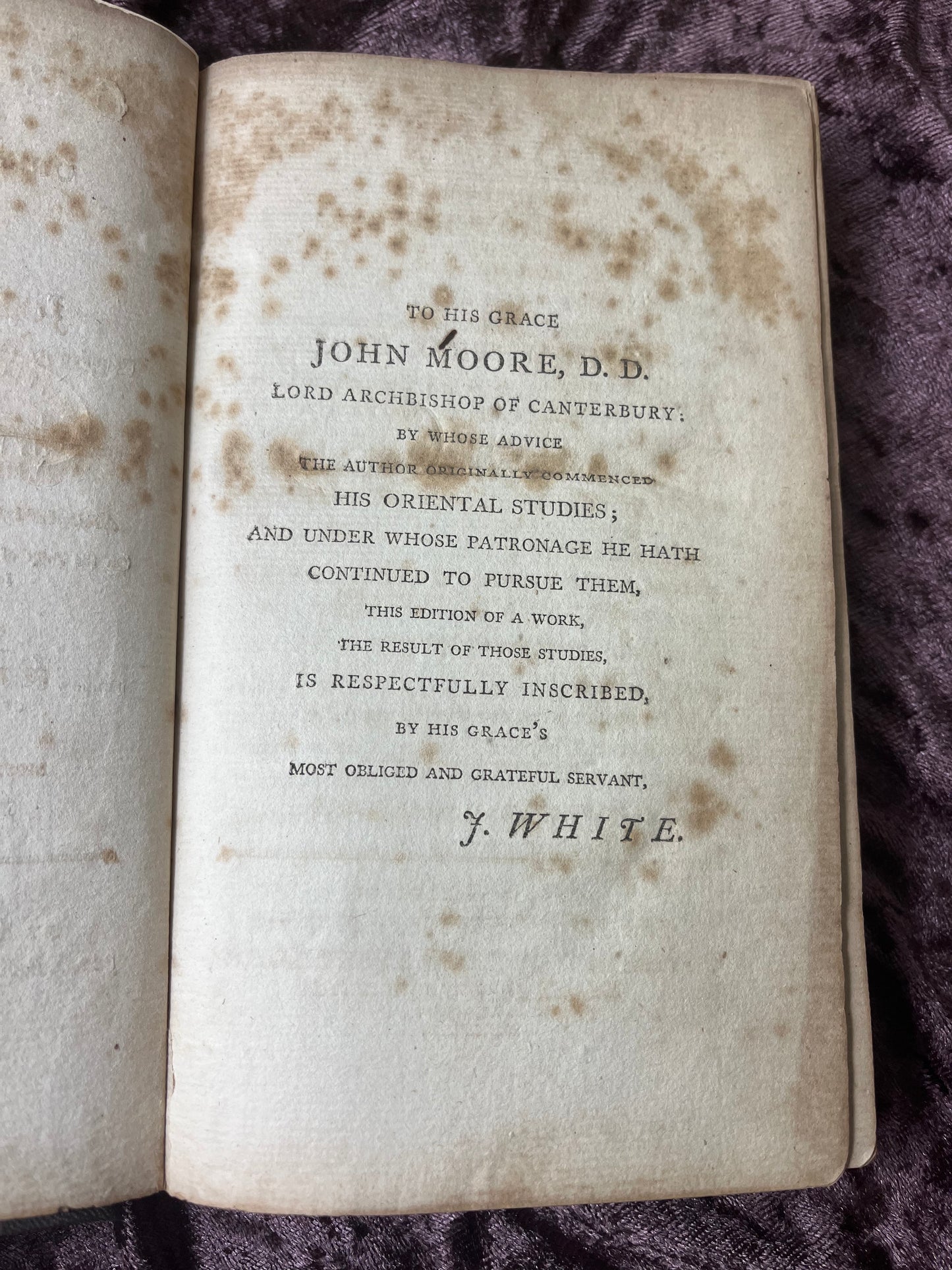 1793 Octavo First American Edition Sermons Preached Before The University Of Oxford By Joseph White And Printed At Boston By William Greenough