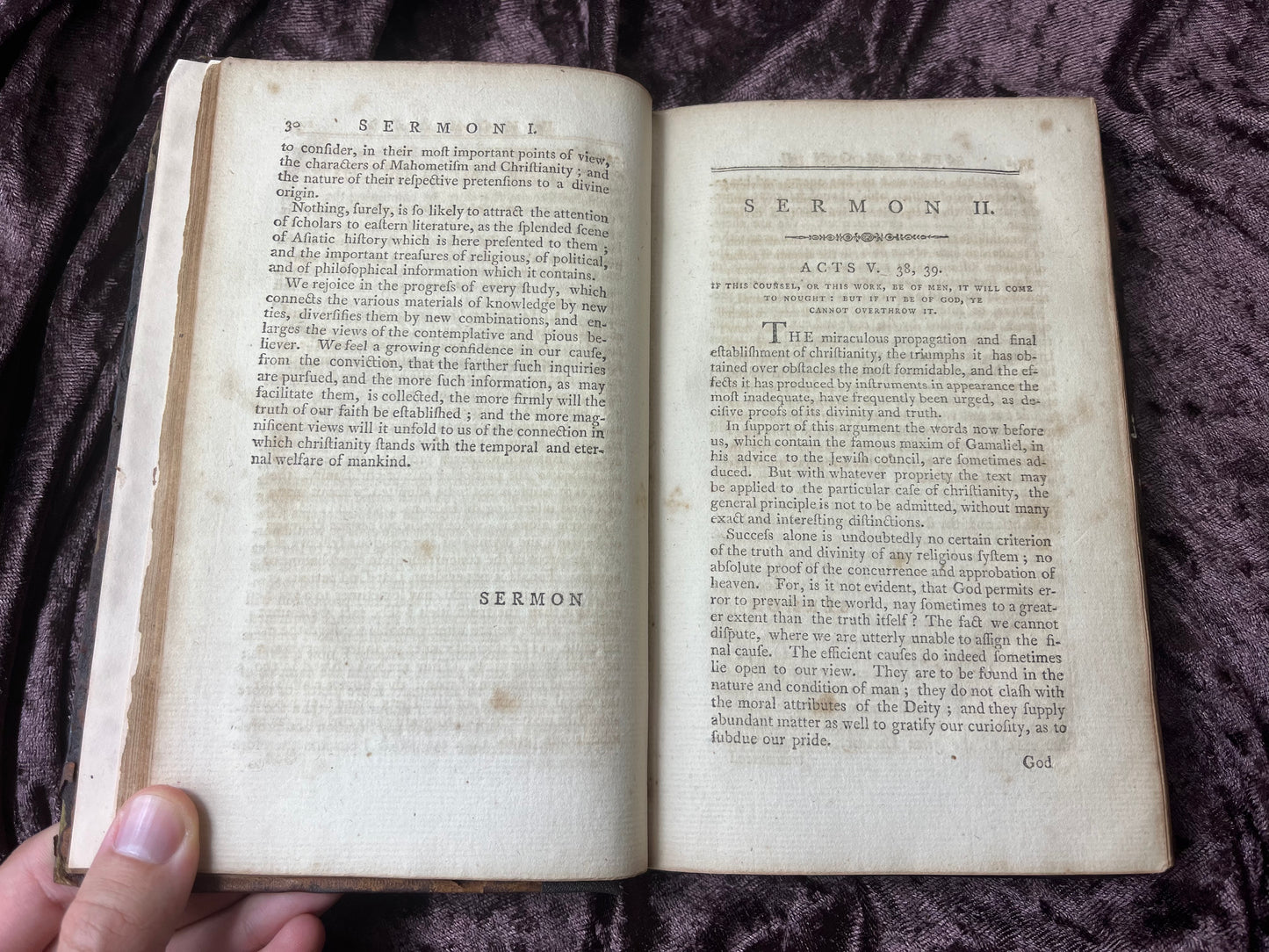 1793 Octavo First American Edition Sermons Preached Before The University Of Oxford By Joseph White And Printed At Boston By William Greenough