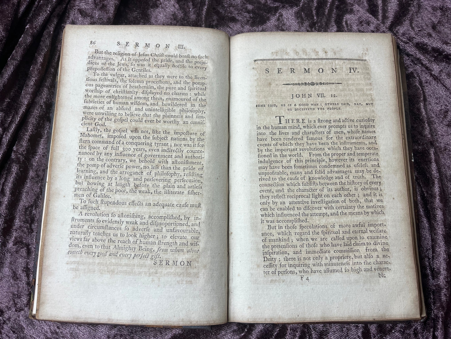 1793 Octavo First American Edition Sermons Preached Before The University Of Oxford By Joseph White And Printed At Boston By William Greenough