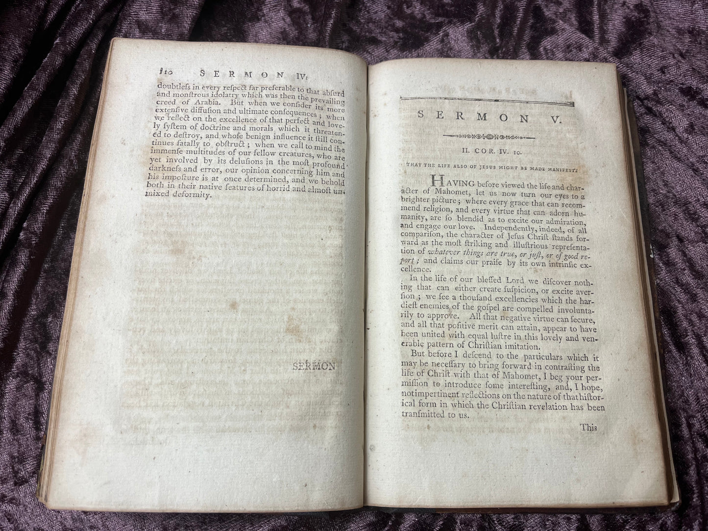 1793 Octavo First American Edition Sermons Preached Before The University Of Oxford By Joseph White And Printed At Boston By William Greenough