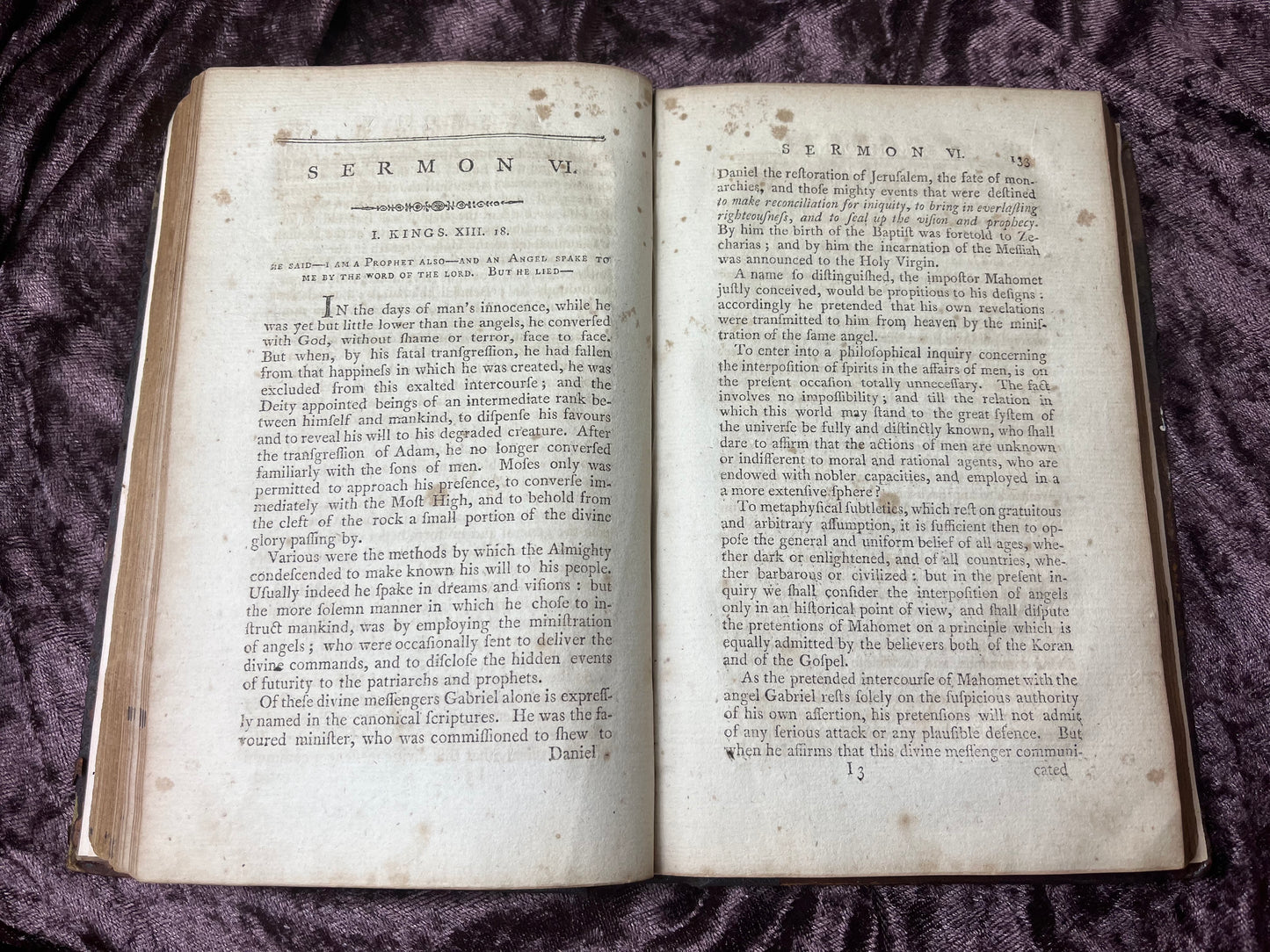 1793 Octavo First American Edition Sermons Preached Before The University Of Oxford By Joseph White And Printed At Boston By William Greenough