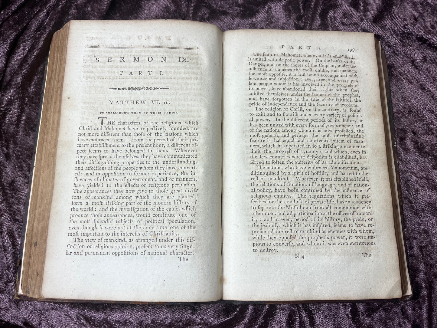 1793 Octavo First American Edition Sermons Preached Before The University Of Oxford By Joseph White And Printed At Boston By William Greenough