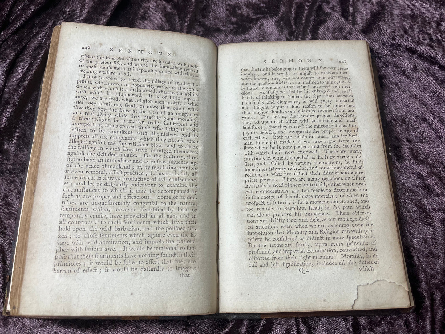1793 Octavo First American Edition Sermons Preached Before The University Of Oxford By Joseph White And Printed At Boston By William Greenough